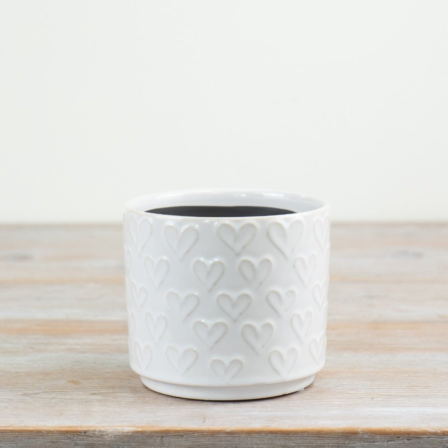 Beautifully crafted heart-shaped planter for a charming touch to your indoor or outdoor space. 