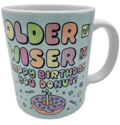 Indulge in a sweet start to your day with the Katie You Donut Mug, 