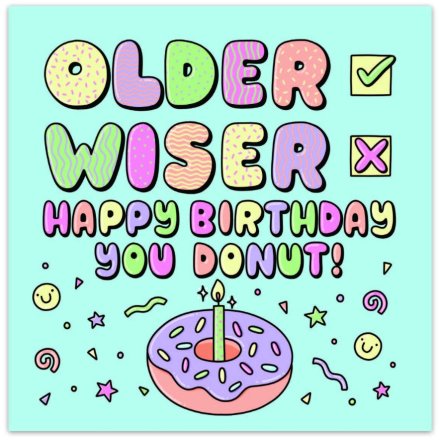Happy Birthday Donut Greeting Card Katie Ruby 