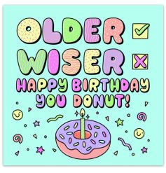 Brighten birthdays with the Katie Ruby Donut Card—fun, vibrant, and perfect for sharing sweet wishes!