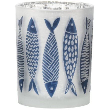 Fish Pattern Candle Holder, 12.5cm 