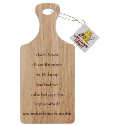 The Cheeseboard Karaoke Cheese Is The Word: a stylish, natural wood board that’s perfect for serving, chopping, 