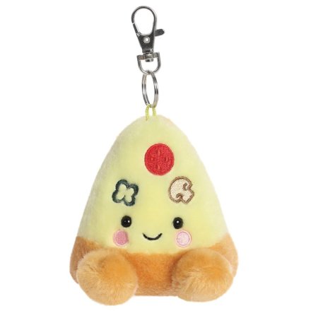 cute fluffy palm pal pizza key chain 