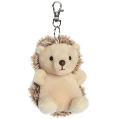 Mini hedgehog palm keychain with small chain attachment