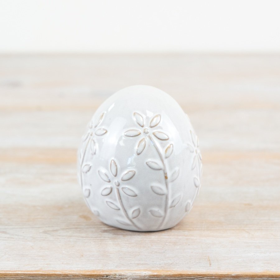 Bring spring charm to your home with this elegant egg ornament.