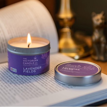 Lavender Fields Scented Tin Candle, 100ml