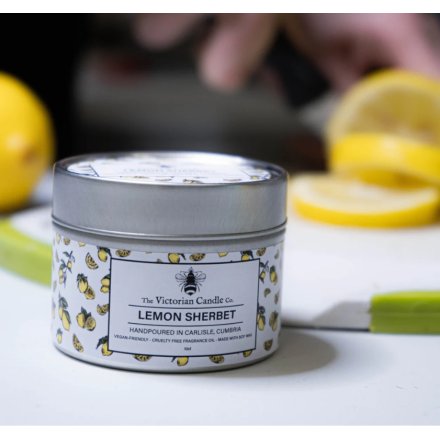 100ml Tin Candle with Lemon Sherbet Fragrance