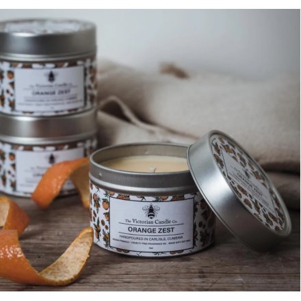 100ml Tin Candle with Orange Zest Fragrance