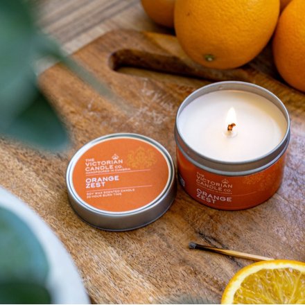 Orange Zest Scented Tin Candle, 100ml