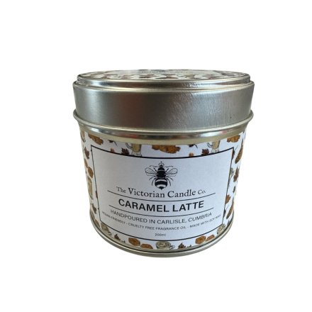 200ml Scented Tin Candle – Caramel Latte Fragrance