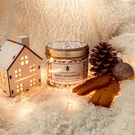 200ml Scented Tin Candle – Baked Gingerbread Fragrance