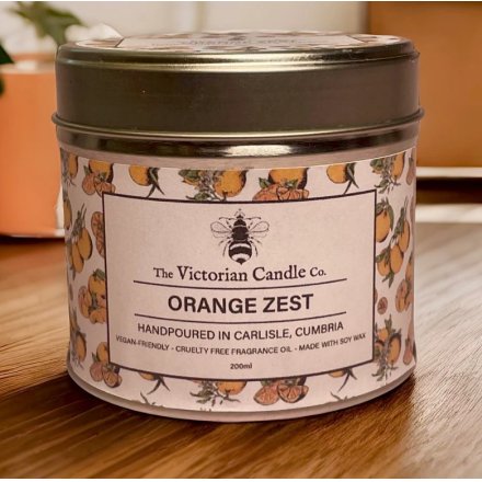 200ml Tin Candle with Orange Zest Fragrance