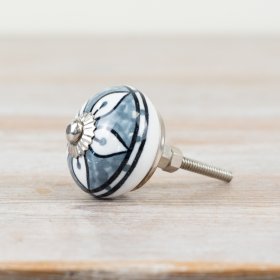 Classic door knob with a vintage design, featuring a sleek modern silver finish.