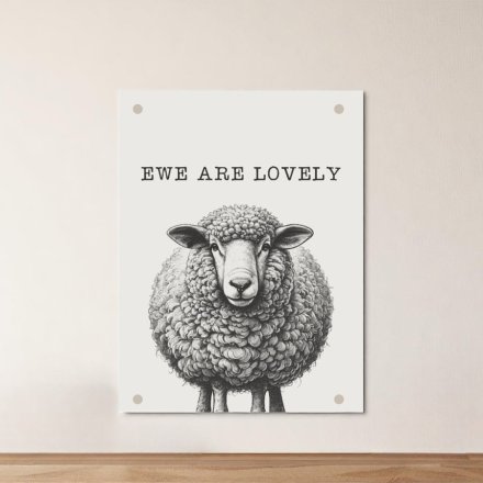 20cm Ewe are lovely Metal Sign