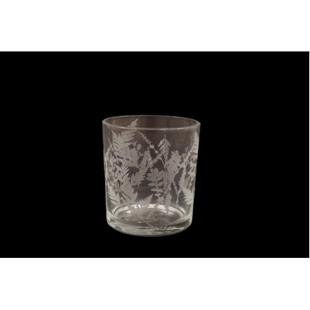 Etched Candle Holder, 8cm 