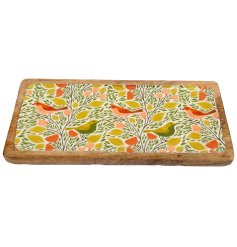 Charming and practical Songbird Enamel Tray 