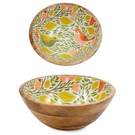 17.5cm Enamel Bowl Songbird 