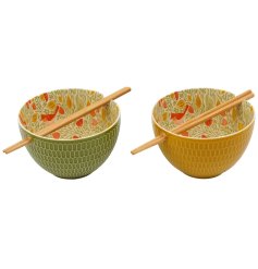 Enhance your dining with the 14cm Songbird Bowl and Chopsticks set for a stylish meal experience.