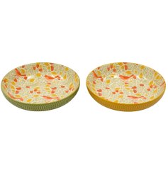 Enhance your table setting with these charming Songbird Print Pasta Bowls.