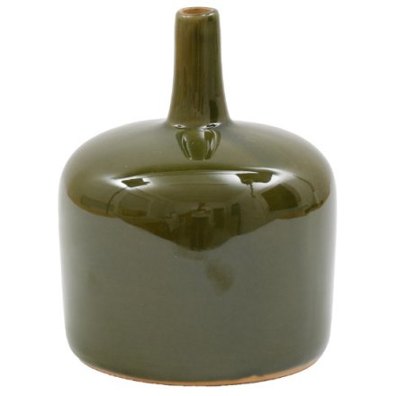 16cm Green Bottle Vase