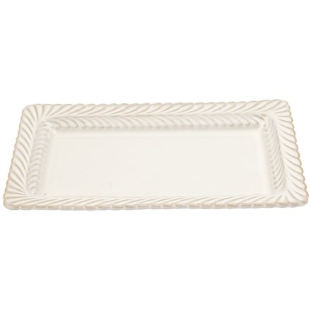 Rectangular Blue Trinket Dish, 26.8cm