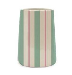 Add modern elegance to your space with this striped vase 