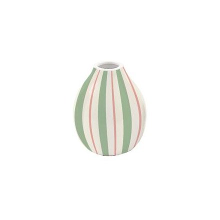 13cm Cocktail Stripe Vase 