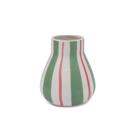 Cocktail Stripe Vase, 14cm 