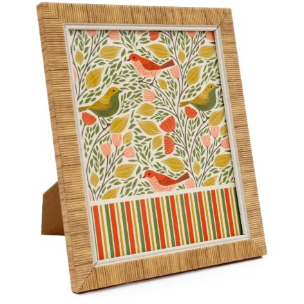 8 x10 Rattan Songbird Photo Frame