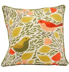 Add a cozy touch of nature to your home with the 45x45cm Songbird Scatter Cushion