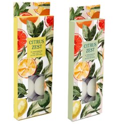 Illuminate your room with the fresh scent of Pk10 Citrus Tealights.