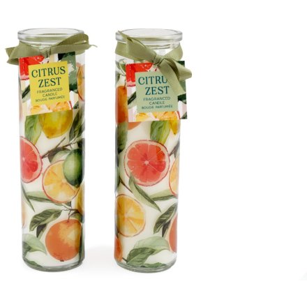 20cm Citrus Tube Candle, 2/A 