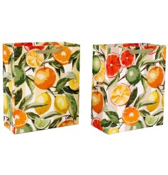 Light up your gift with this vibrant Citrus Gift Bag for a fresh and cheerful touch.