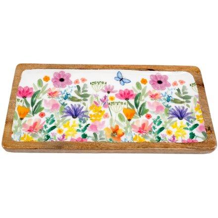 40cm Enamel Tray for Springtime