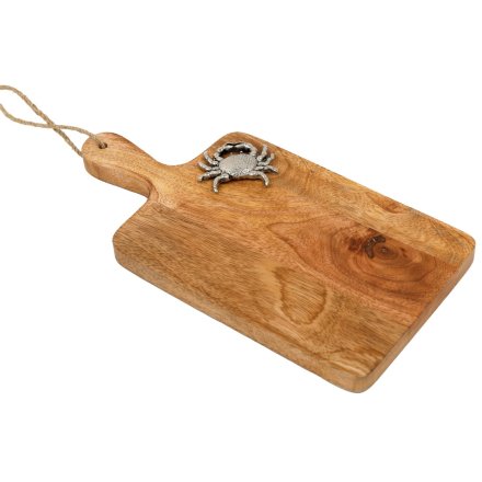 Wooden Crab Serving Board, 30cm