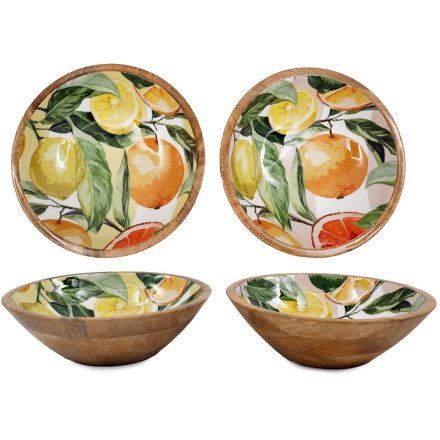 2/A Citrus Enamelled Bowl, 25cm 