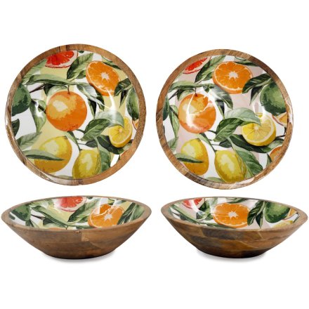 2/A Citrus Enamelled Bowl, 30cm 