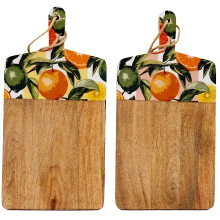 2/A Citrus Enamel Chopping Board, 50cm 
