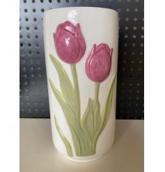 Add elegance and a splash of spring to your home with this stunning tulip vase 