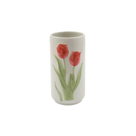 Bring spring charm and elegance to your space with this beautiful tulip vase.