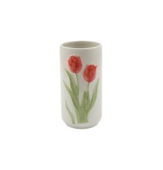 Bring spring charm and elegance to your space with this beautiful tulip vase.