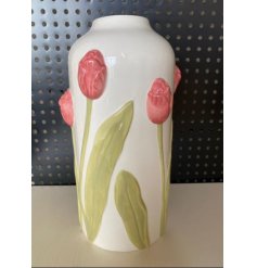 Enhance your decor with this stylish 25cm 3D tulip vase.