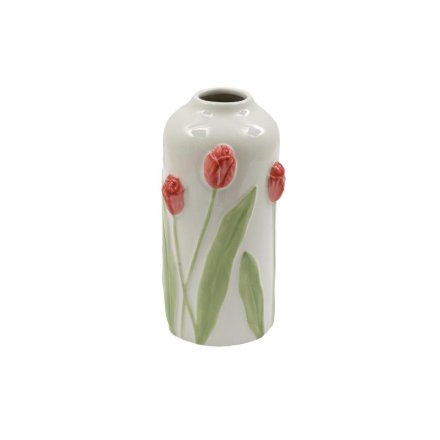 Enhance your decor with this stylish 25cm 3D tulip vase.