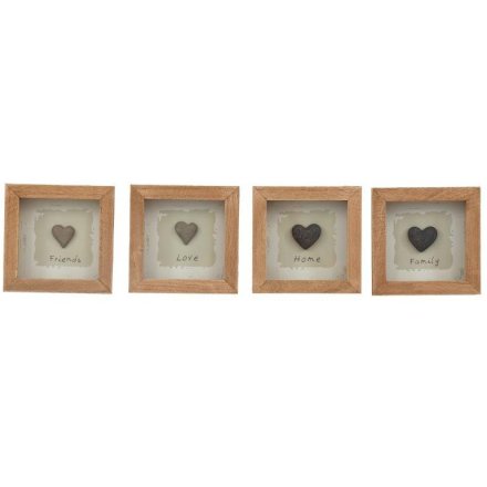 2/A Wooden Heart Frames, 12cm 
