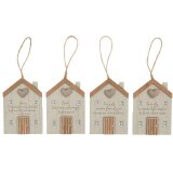 Add a charming touch to your home with this 8x12cm wooden house plaque