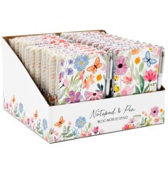 Stay organised in style with the 10cm Spring Notebook & Pen Set