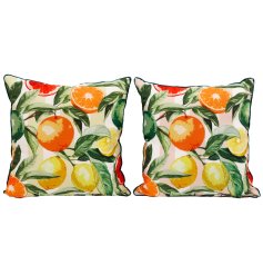 Add a burst of fresh colour to your space with our 45x45cm Citrus Cushion