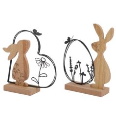 Add rustic charm to your home with The Bunny Iron MDF Bunny 2ass