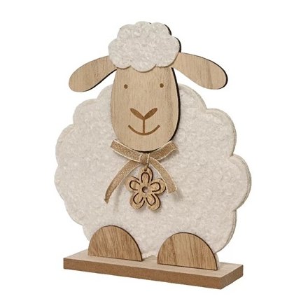 Sheep Felt On Mdf Base, 17cm 