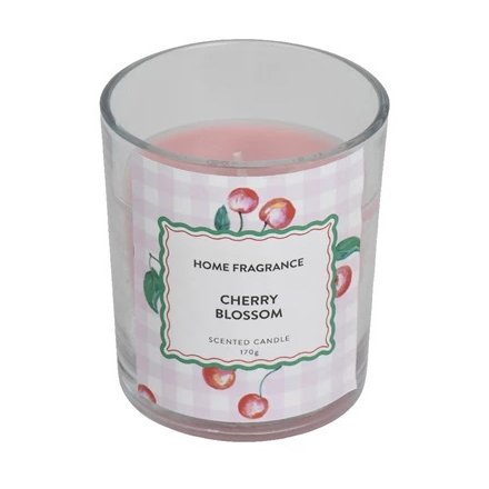 Enjoy the gentle allure of our Cherry Blossom fragranced candle.